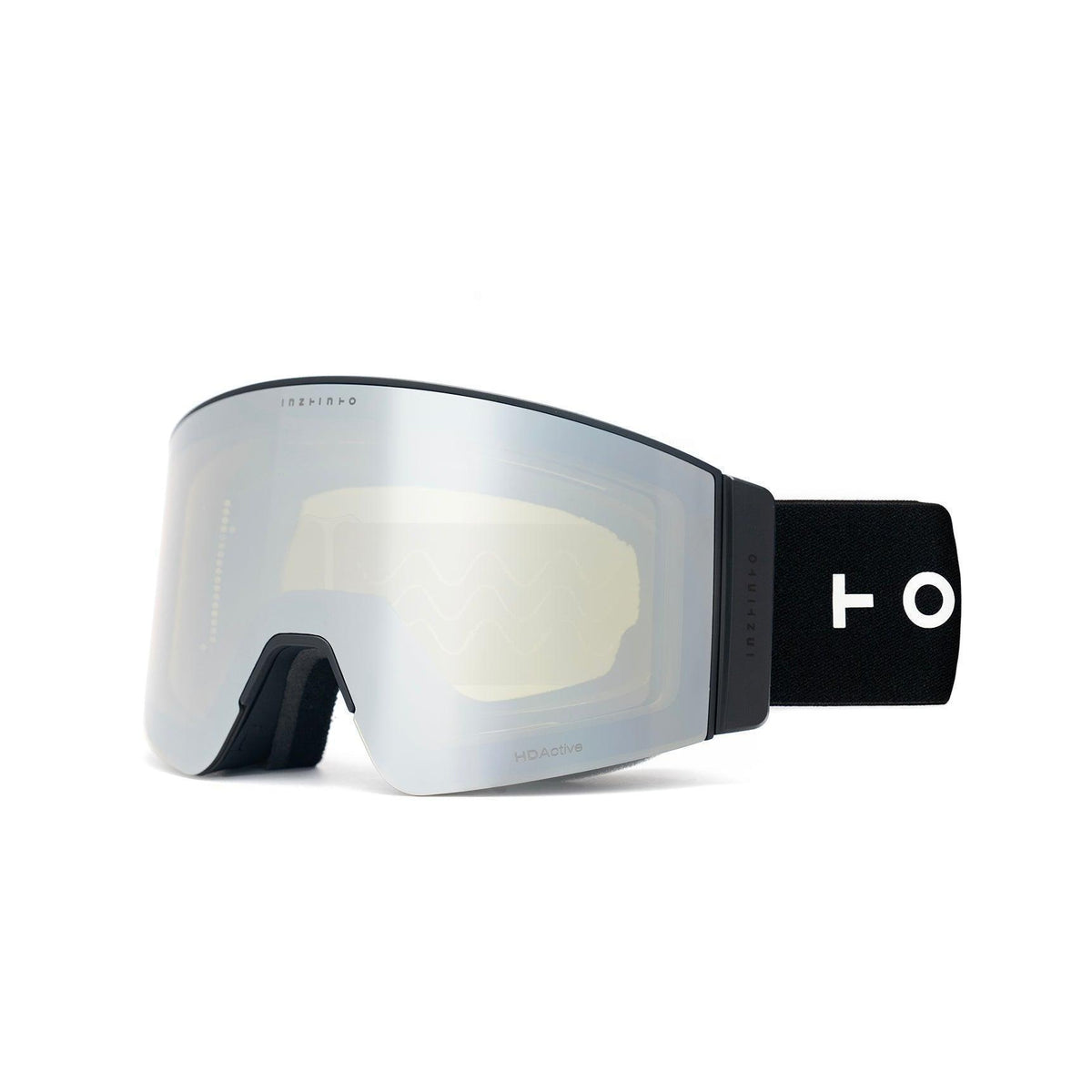 Antiparras de nieve Travis Black Lente Amarillo Espejado Plateado