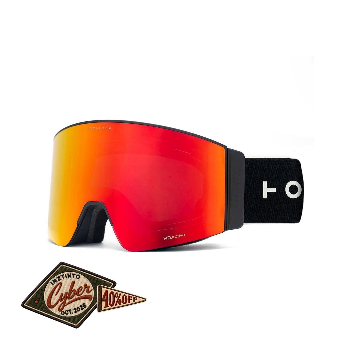 Antiparras de nieve Travis Black Lente Gris RevoBlackRed