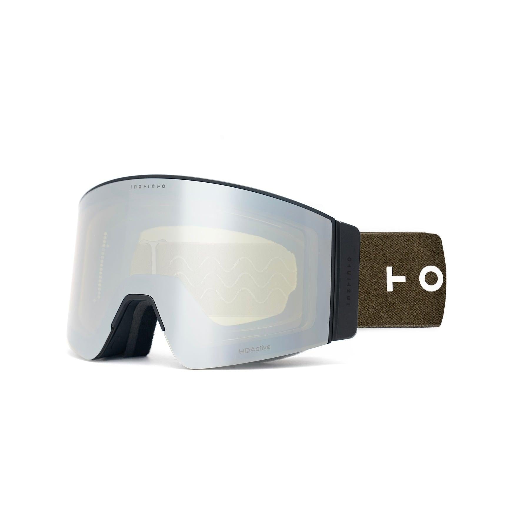 Travis Olive Lente Amarillo Espejado Plateado
