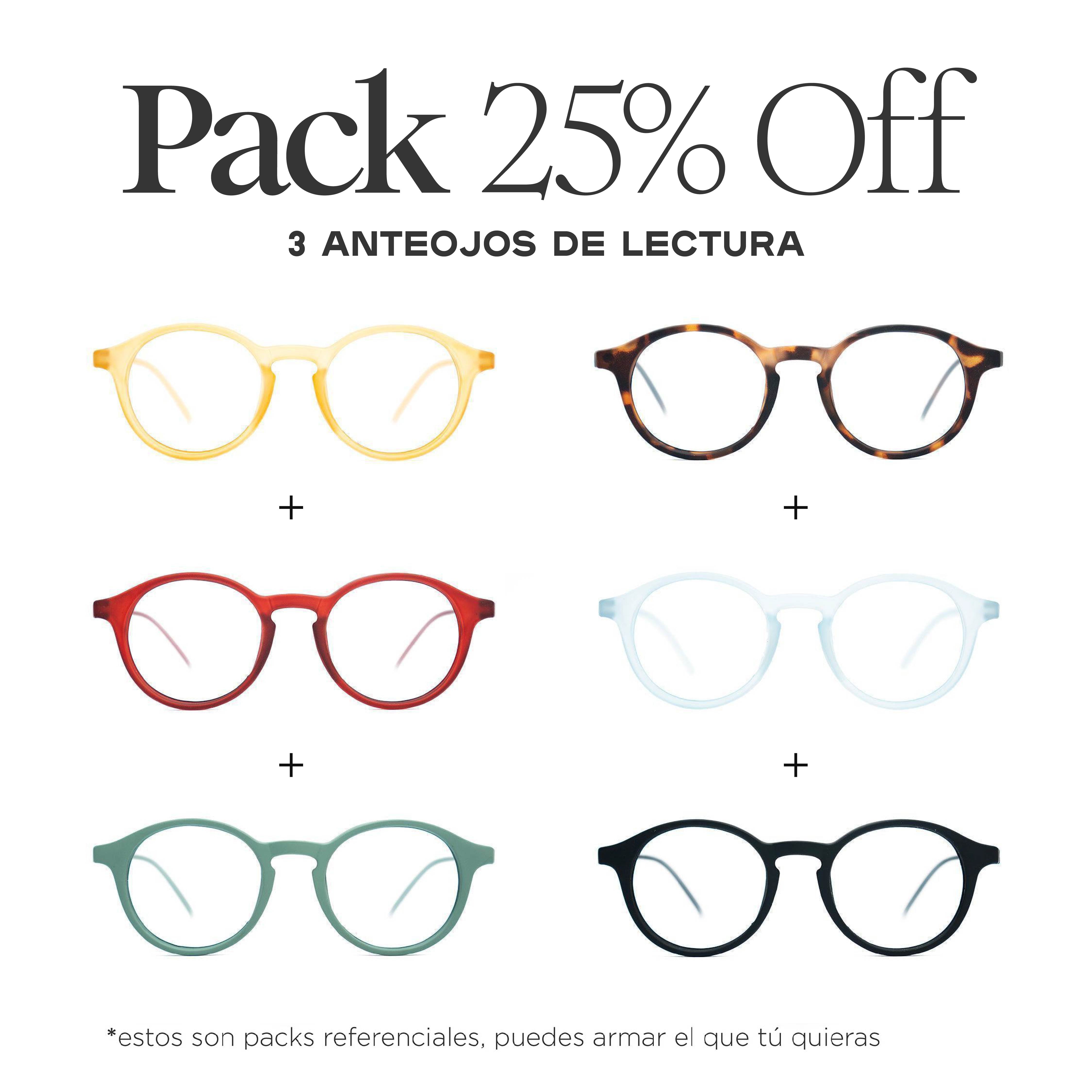 Pack 25% Off 3 Anteojos de Lectura