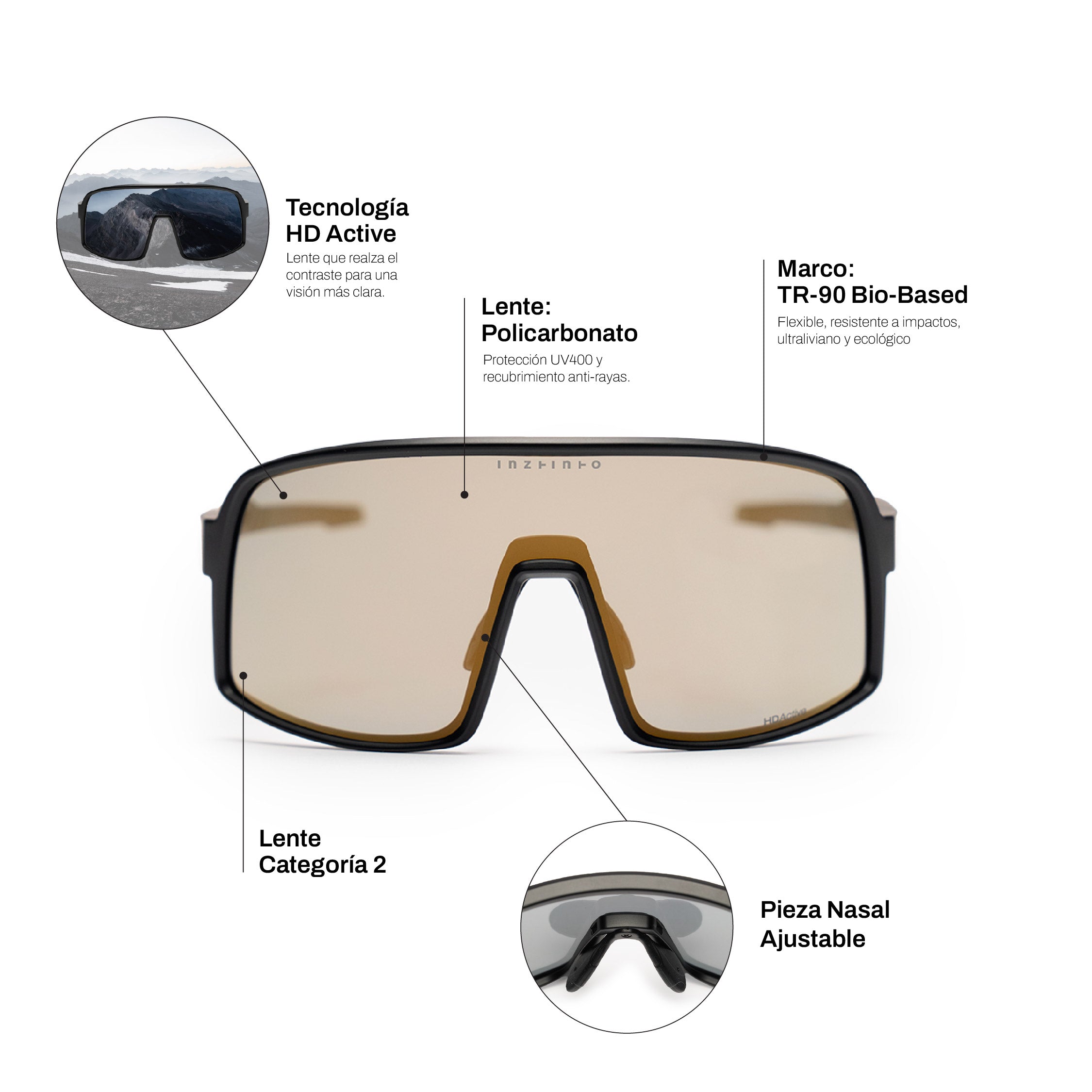 Sam Black / Lente Espejado K Gold