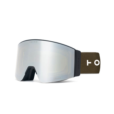 Travis Olive Lente Amarillo Espejado Plateado
